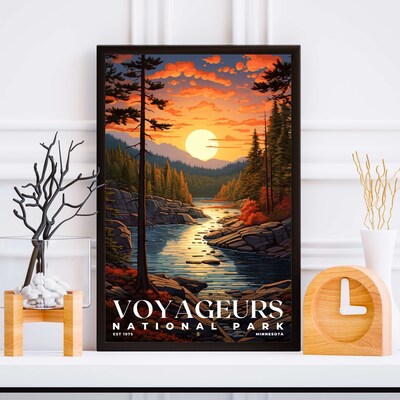 Voyageurs National Park Poster, Travel Art, Office Poster, Home Decor | S7 - image5